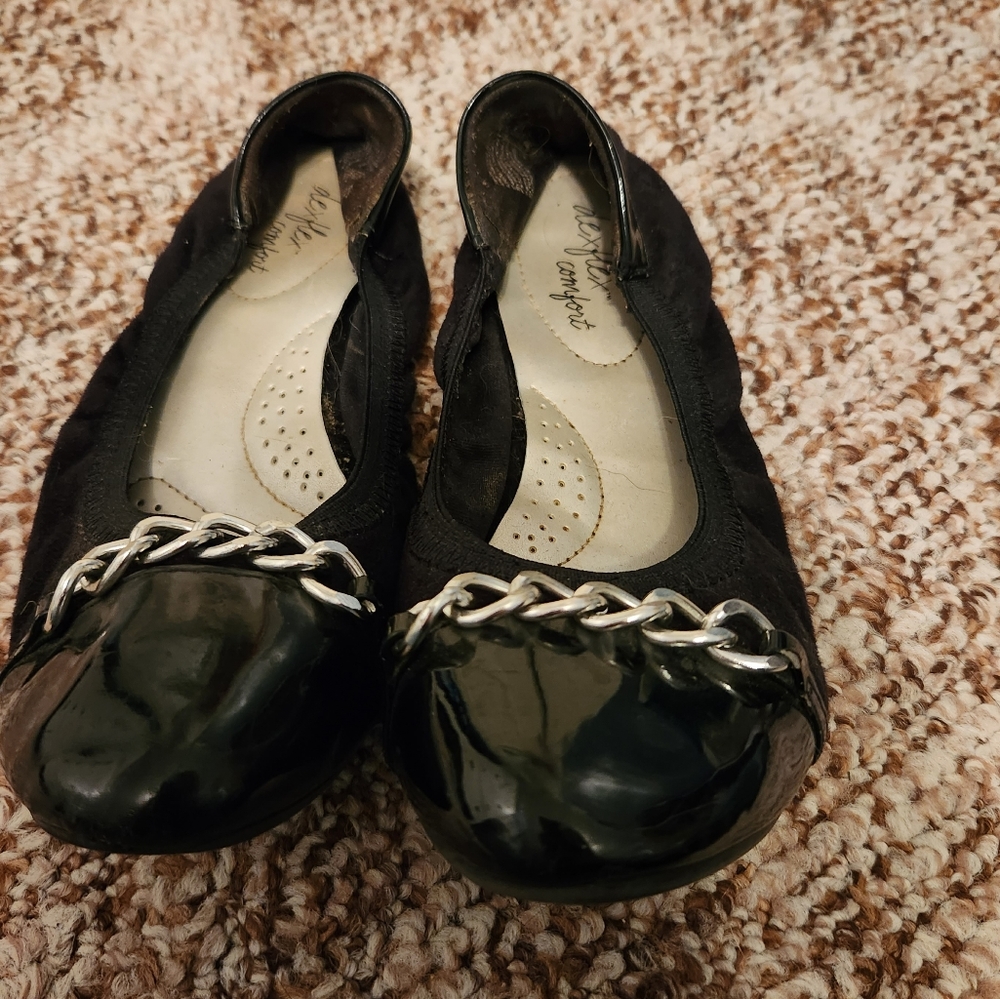 Dexflex comfort black ballet flats Size 6.5